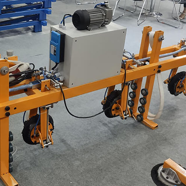 Electrical Double Clamp Vacuum Lifter For Metal/Glass Panel Carrying For Laser Cutting Line 