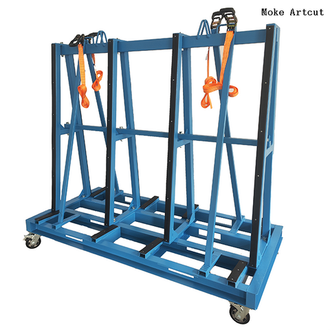 A Frame Glass Rack Trolley Letter A Shape Detachable Glass Storage and Transport Cart Rack