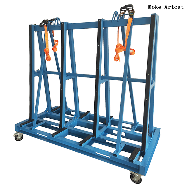 A Frame Glass Rack Trolley Letter A Shape Detachable Glass Storage and Transport Cart Rack