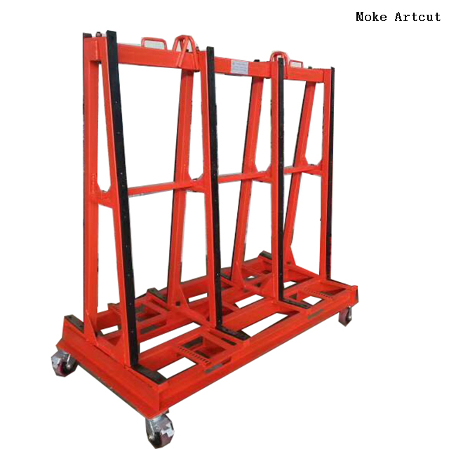 A Frame Glass Rack Trolley Letter A Shape Detachable Glass Storage and Transport Cart Rack
