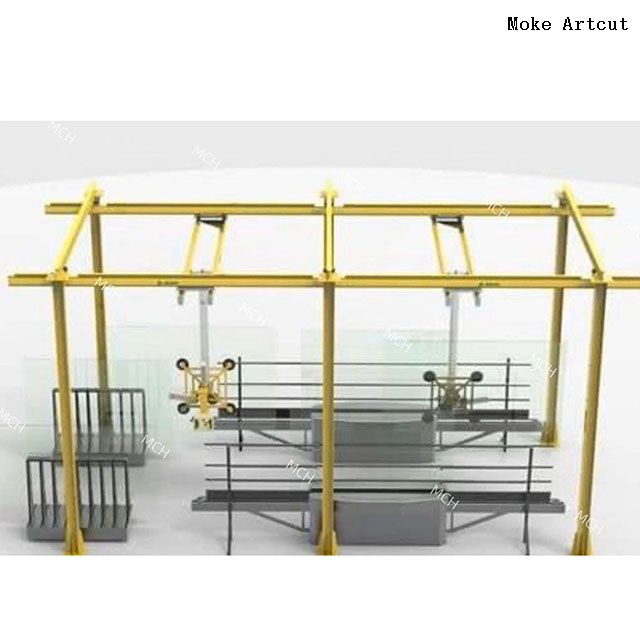 Railing Glass Vacuum Lifter Systerm with CE & SGS Certifications Porch-shaped Overhead Crane